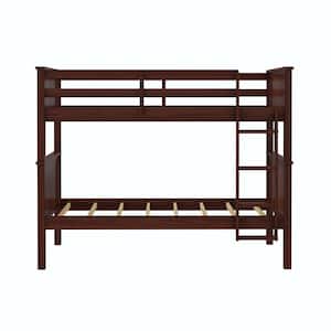 Kingston Convertible Wood Bunk Bed, Nutmeg, Twin over Twin