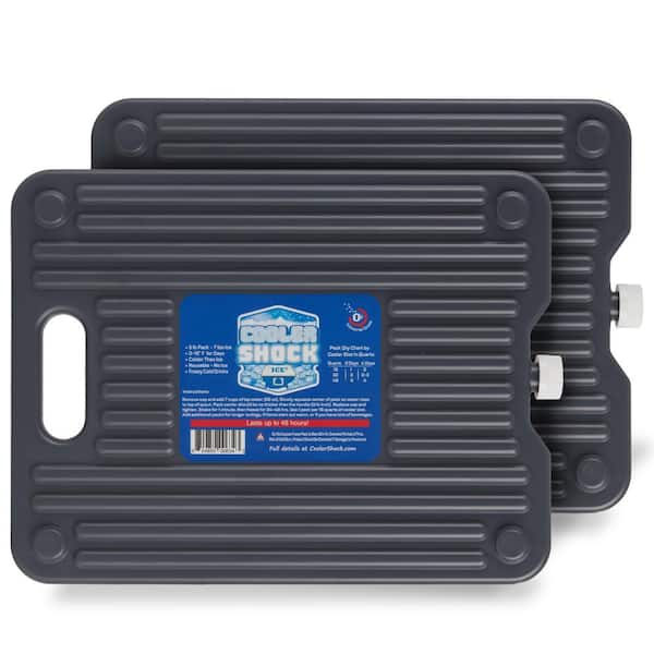 Angel Sar 13 in. L x 10 in . W x 1.5 in. H Large Size Reusable Long Lasting Ice Pack for Cooler, Gray (2-Pack)