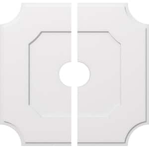 1 in. P X 24 in. C X 40 in. OD X 7 in. ID Locke Architectural Grade PVC Contemporary Ceiling Medallion, Two Piece