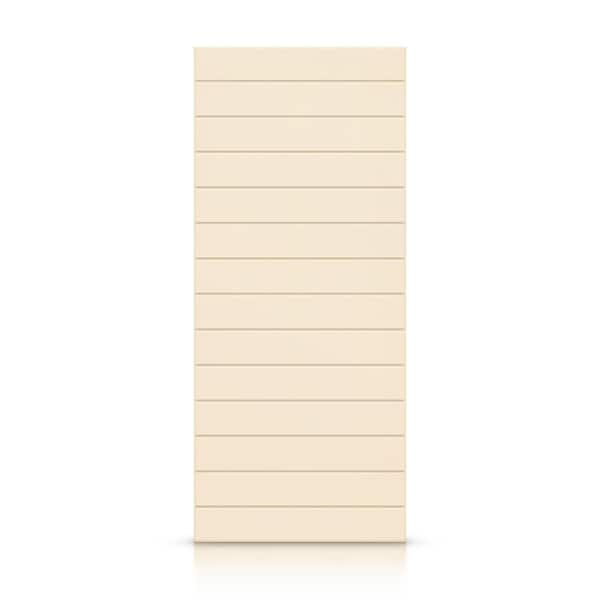 CALHOME 24 in. x 80 in. Hollow Core Beige Painted Composite MDF Interior Door Slab
