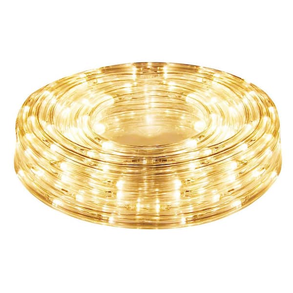 50 ft. Indoor/Outdoor Warm White Plug-In Integrated LED Rope Light (1-Pack)