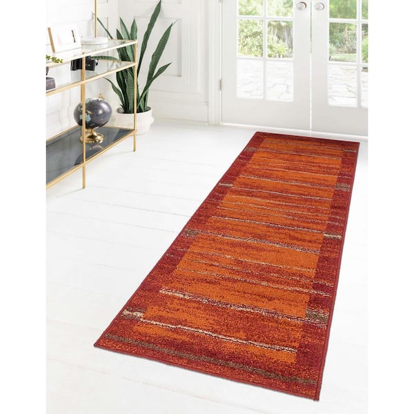 Autumn Foilage Terracotta 2' 6 x 10' 0 Runner Rug