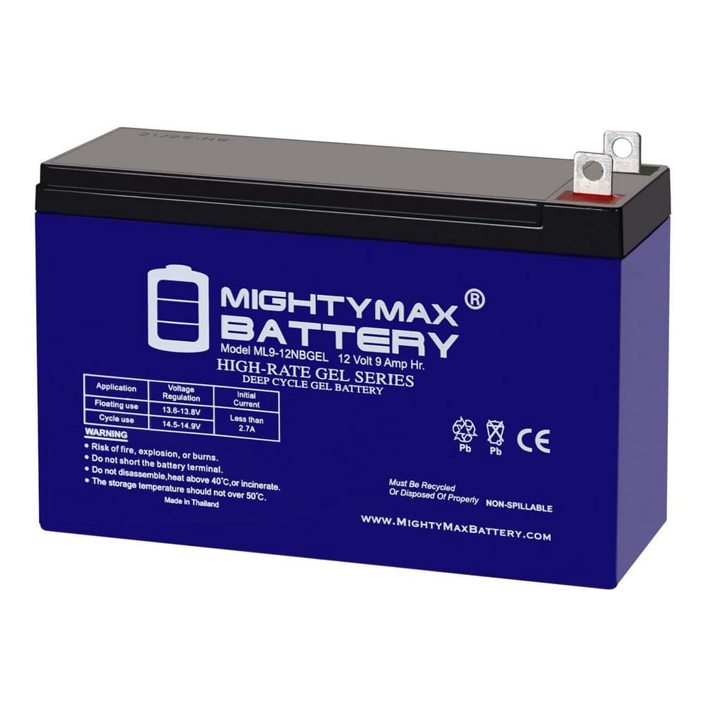 ML9-12NB GEL -12 Volt 9 AH, Nut and Bolt (NB) Terminal, Rechargeable GEL Battery price history on PriceWatchPro
