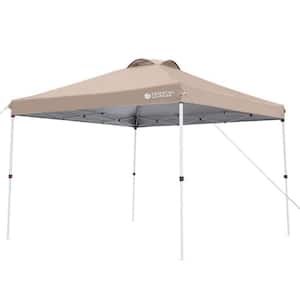 10 ft. x 10 ft. Brown Pop Up Canopy Portable Outdoor Canopy with 4pcs Weight Bag and Carrying Bag