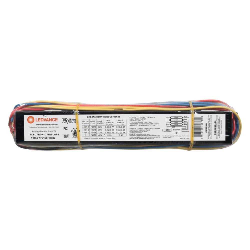 Sylvania 32Watt 120 Volt 4 Lamp T8 High Efficiency Instant Start