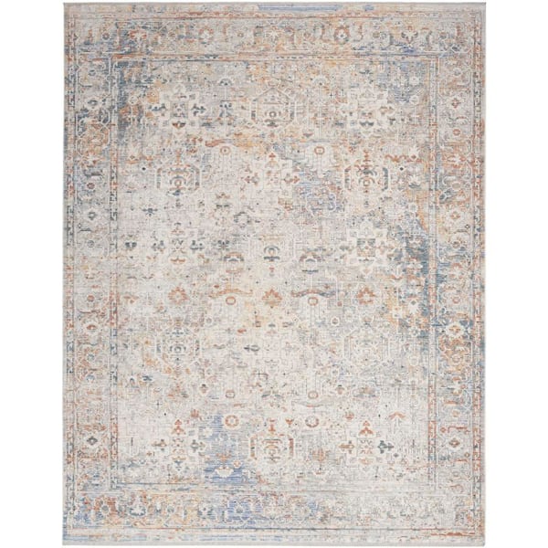 Nourison Timeless Classics Ivory 8 ft. x 10 ft. Medallion Traditional Area Rug