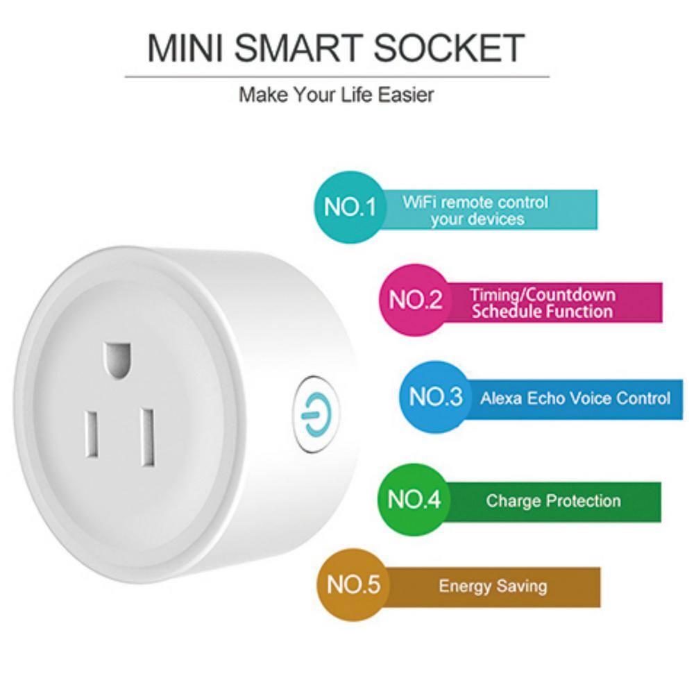 Smart Wi-Fi Plug-In Outlet 4-Pack with Surge Protection