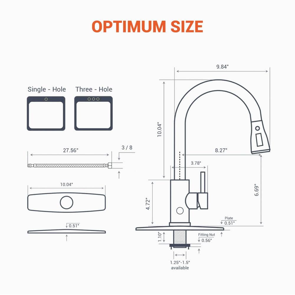 Brushed Nickel Touchless High-Arc Single Handle Kitchen Faucet