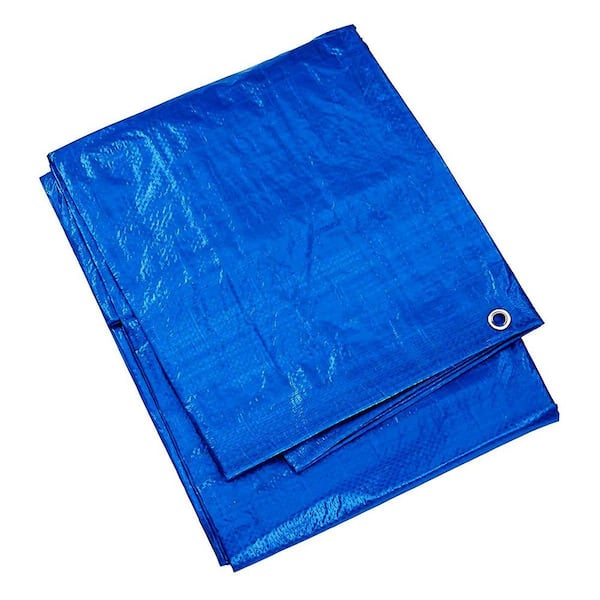 100 ft. x 100 ft. Blue 6 Mil. 4.5 oz. GSW Waterproof UV, Mildew Resistant Medium Duty Poly General Purpose Plastic Tarp