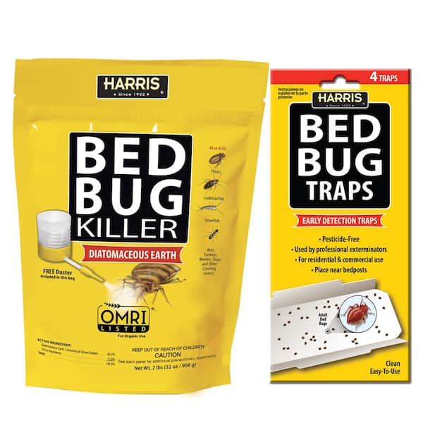 Harris 32 oz. Diatomaceous Earth Bed Bug Killer and Bed Bug Trap Value Pack