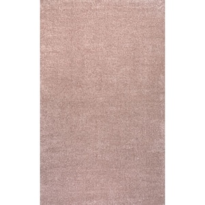 Haze Solid Low-Pile Pink 3 ft. x 5 ft. Area Rug