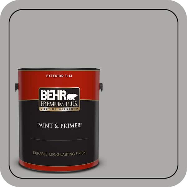 BEHR PREMIUM PLUS 1 gal. #PPU18-14 Cathedral Gray Flat Exterior Paint & Primer