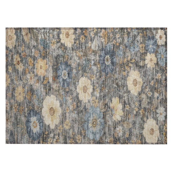 Chantille Machine Washable Indoor/Outdoor Abstract ACN2947 Pewter 2 ft. x 3 ft. Accent Rug