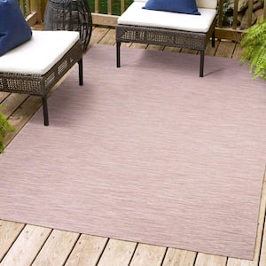 Ethan Modern Flatweave Pink 5 ft. x 8 ft. Solid Indoor/Outdoor Area Rug