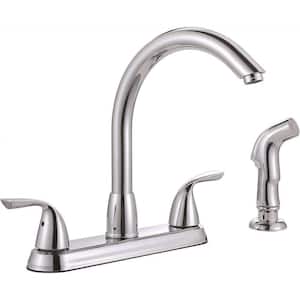 Sanibel 2-Handle Standard Kitchen Faucet with Side Sprayer in Chrome