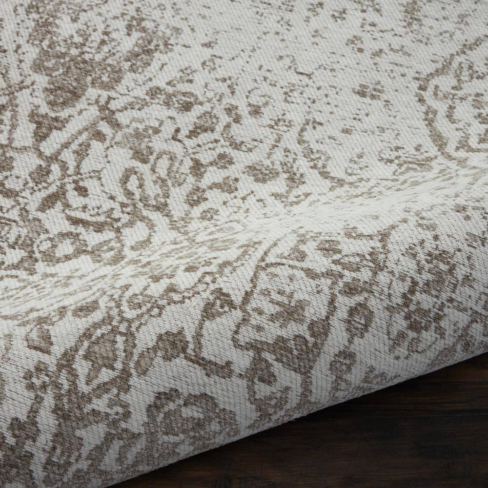 Ivory Medallion Flat Woven Reversible Runner Rug