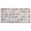 Dundee Deco Falkirk Uffcott 39.4 in. x 19.7 in. White Grey Faux Brick ...