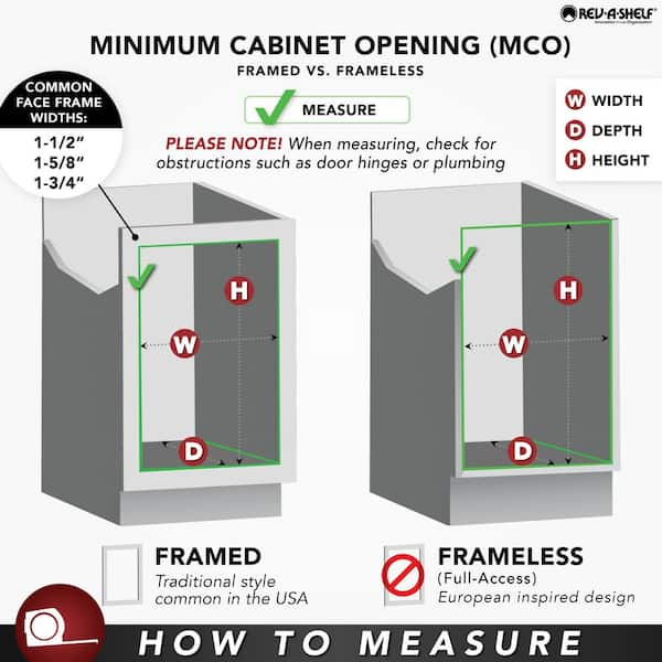 Rev-A-Shelf 21 in Two-Tier Organizer for A Blind Right