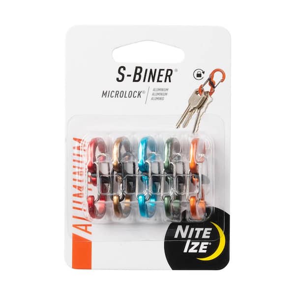 Nite Ize S-Biner MicroLock Aluminum 5 Pack Assorted double gated LSBMA-A1-5R7 ** 