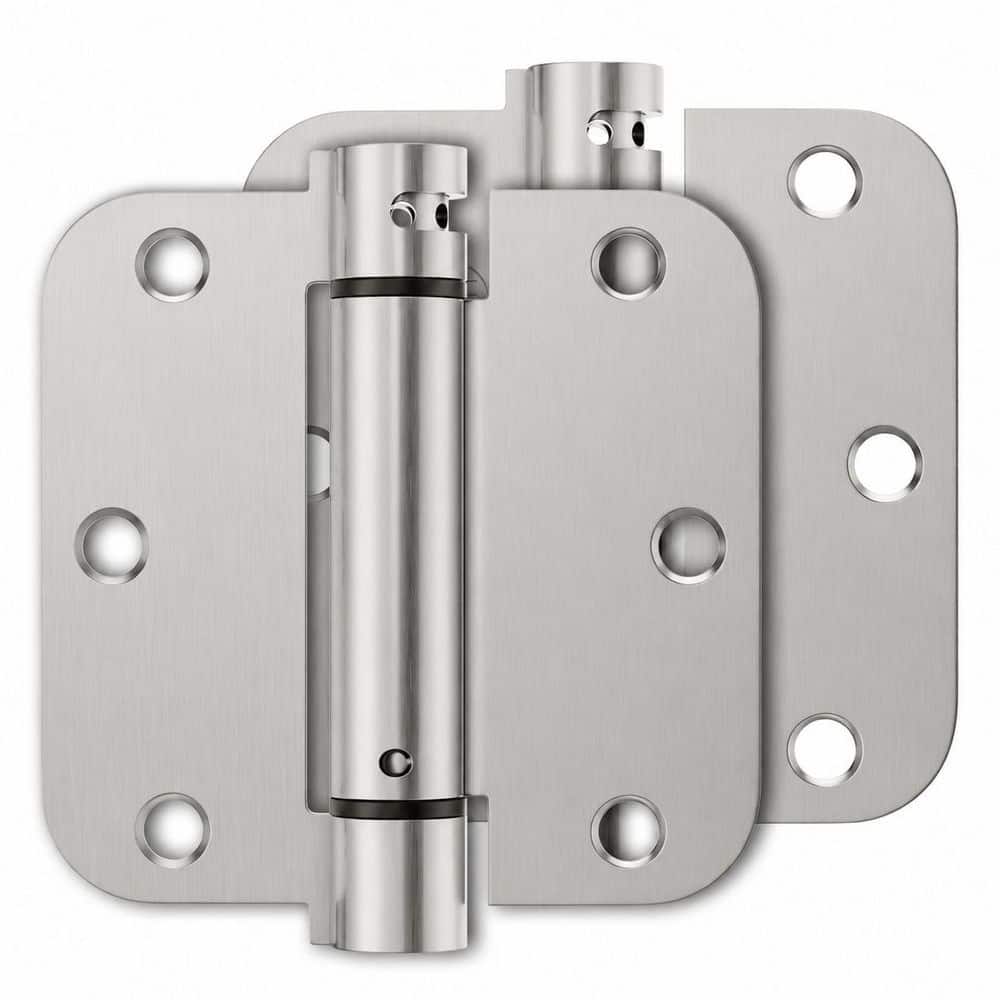 3.5 in Self Closing Spring Door Hinges with 5/8 in Radius Corners, Brushed Nickel, 2 Pack price history on PriceWatchPro