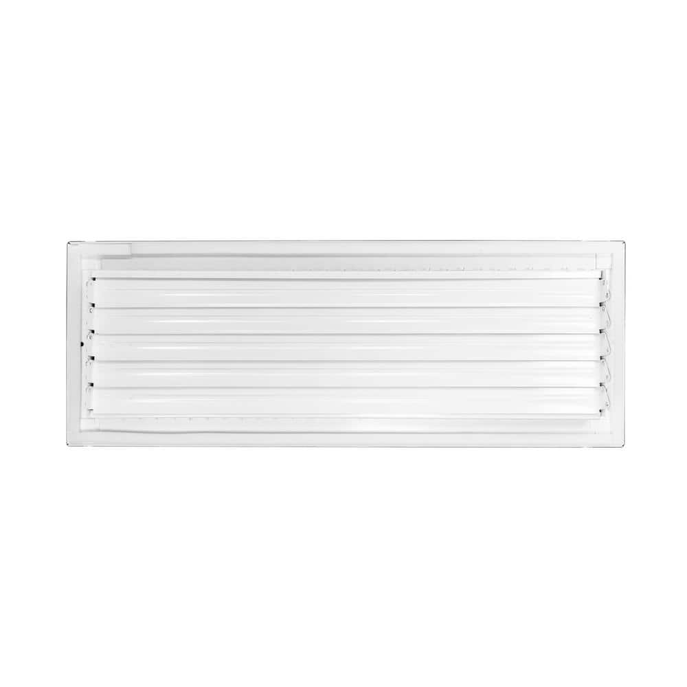 White Adjustable Single Deflection 1-Way Supply Register