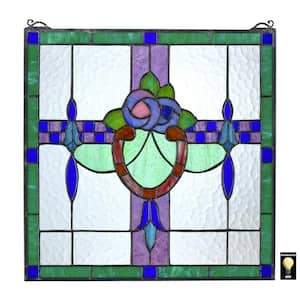 Nightshade Arts and Crafts Tiffany-Style Stained Glass Window Panel