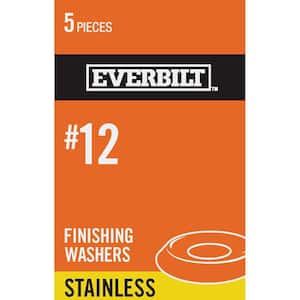 #12 Stainless-Steel Finishing Washers (5-Pack)