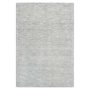 Rita Hand Tufted Wool Ribbed Textured Blue 6 ft. x 9 ft. Area Rug