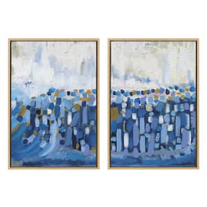 Queen Elizabeth II by Leah Nadeau Framed Abstract Canvas Wall Art Print 33.00 in. x 23.00 in. (Set of 2)