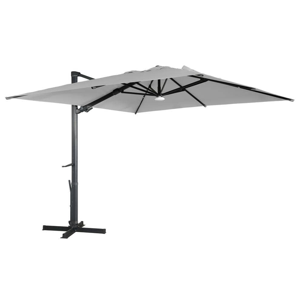 Boyel Living 10 ft 360° Rotation Square Cantilever Patio Umbrella with ...