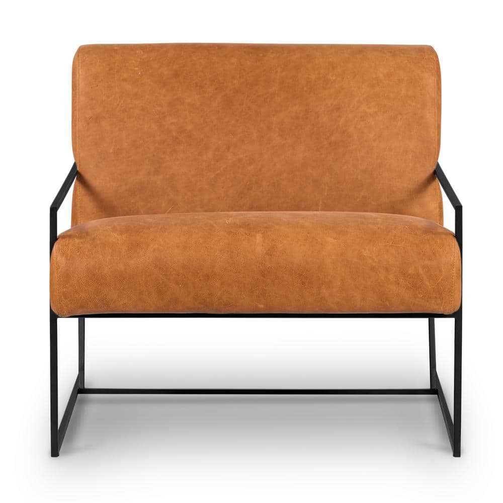 Verzamelen Paar Eervol Poly and Bark Bo Arm Chair Cognac Tan Leather Lounge Chair HD-LR-A5512-TAN  - The Home Depot