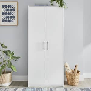 Bromley White Engineered Wood Accent Storage Cabinet (72 in. H x 32 in. W)