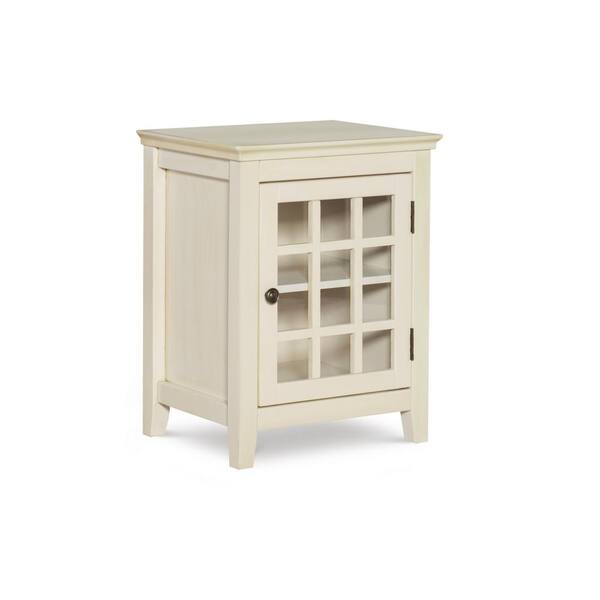 Linon Home Decor Largo Antique White Storage End Table650201WHT01U