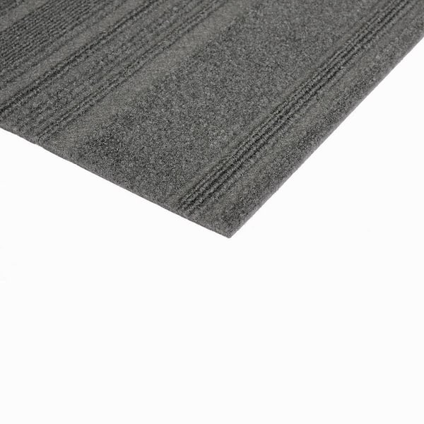 Foss Adirondack Gray Commercial 24 In X L And Stick Carpet Tile 15 Tiles Case 60 Sq Ft 7sdmn6615pk The