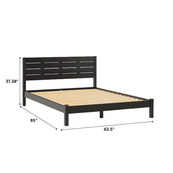 Walker Edison Furniture Company Minimalist Black Wood Frame