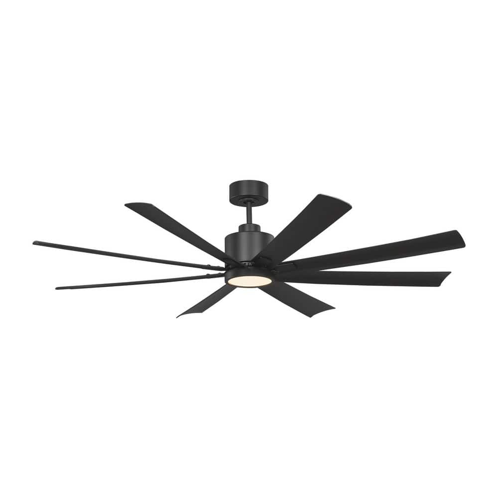 Flera 65 in. Smart Indoor/Outdoor Midnight Black Standard Downrod Mount Ceiling Fan with Midnight Black Blade and Remote price history on PriceWatchPro