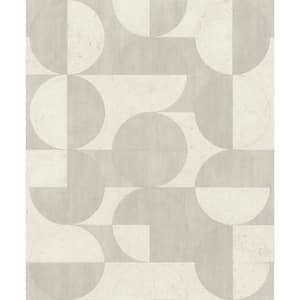 Elle Decor ELLE Decoration Collection Non-Woven Circle Vinyl Non-Pasted Wallpaper Depot Graphic - Mustard/Grey/Beige on 57sqft) Home 10150-02 The Roll(Covers