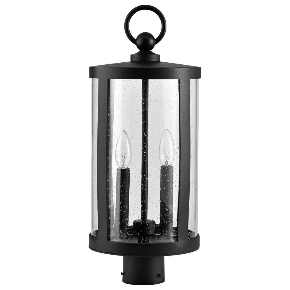 Broadstone 2-Light Matte Black Aluminum Hardwired Outdoor Weather Resistant Post Light with No Bulbs Included price history on PriceWatchPro
