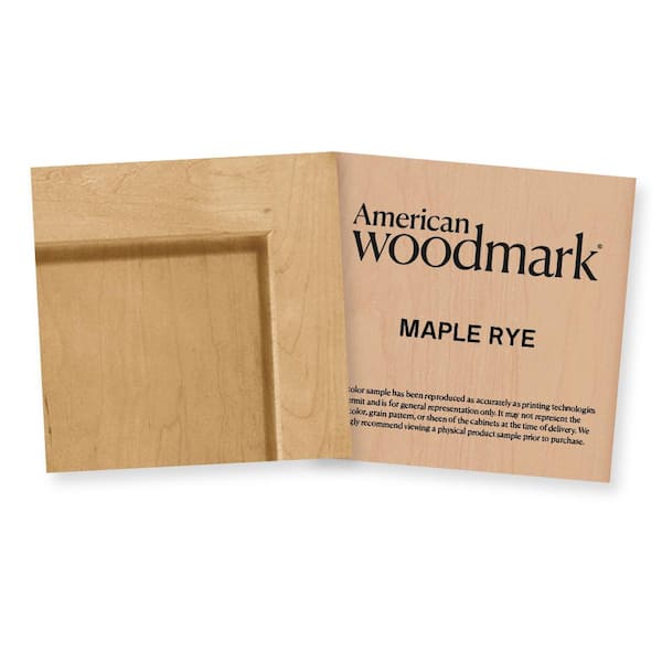 American Woodmark 3-3/4-in. W x 3-3/4-in. D Finish Chip Cabinet Color Sample in Maple Rye