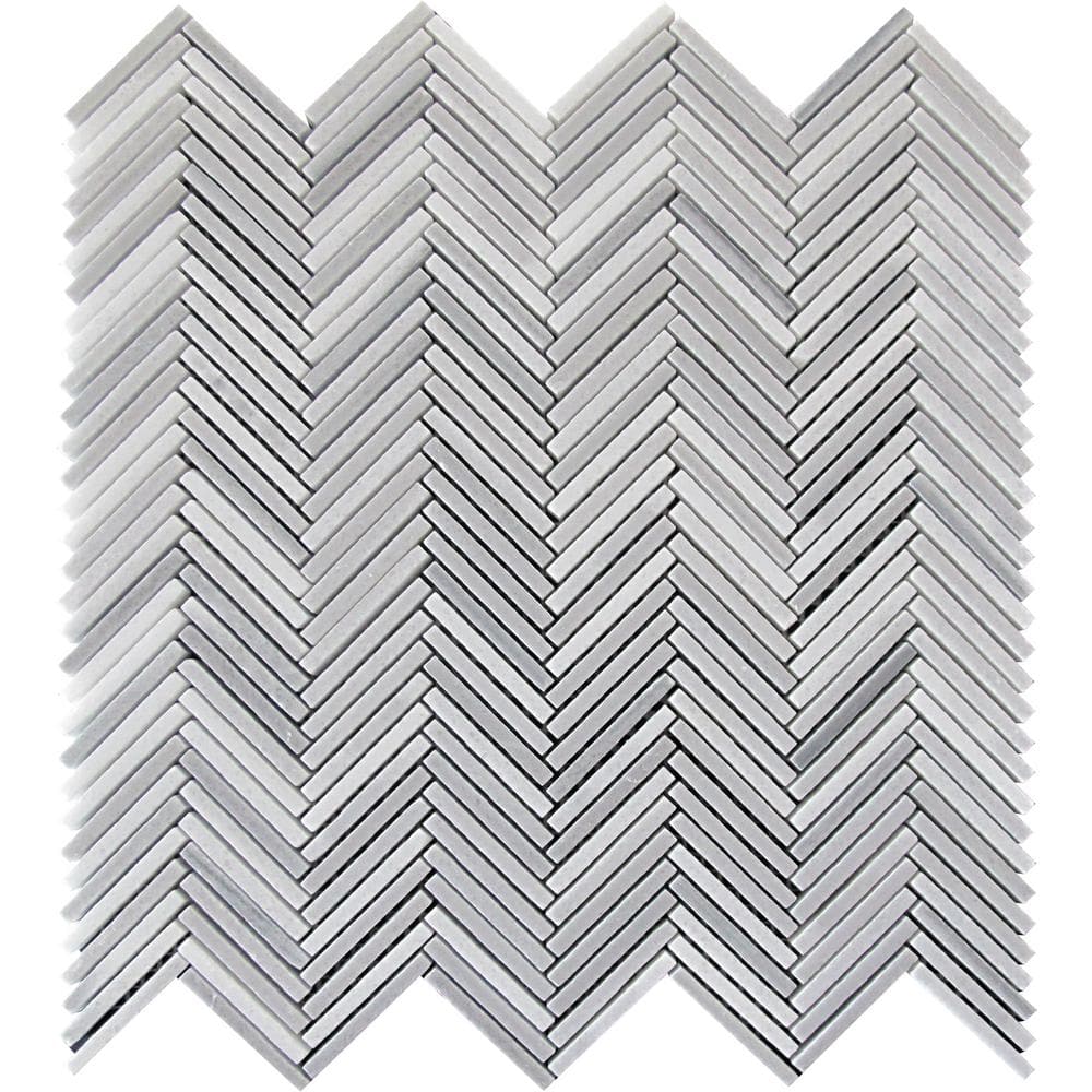Zebra White Gray 4 in. x 5 in. Polished Marble Floor and Wall Mosaic Tile Sample price history on PriceWatchPro
