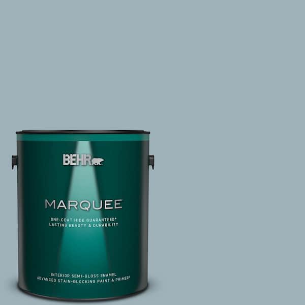 BEHR MARQUEE 1 gal. #MQ5-59 Ovation One-Coat Hide Semi-Gloss Enamel Interior Paint & Primer