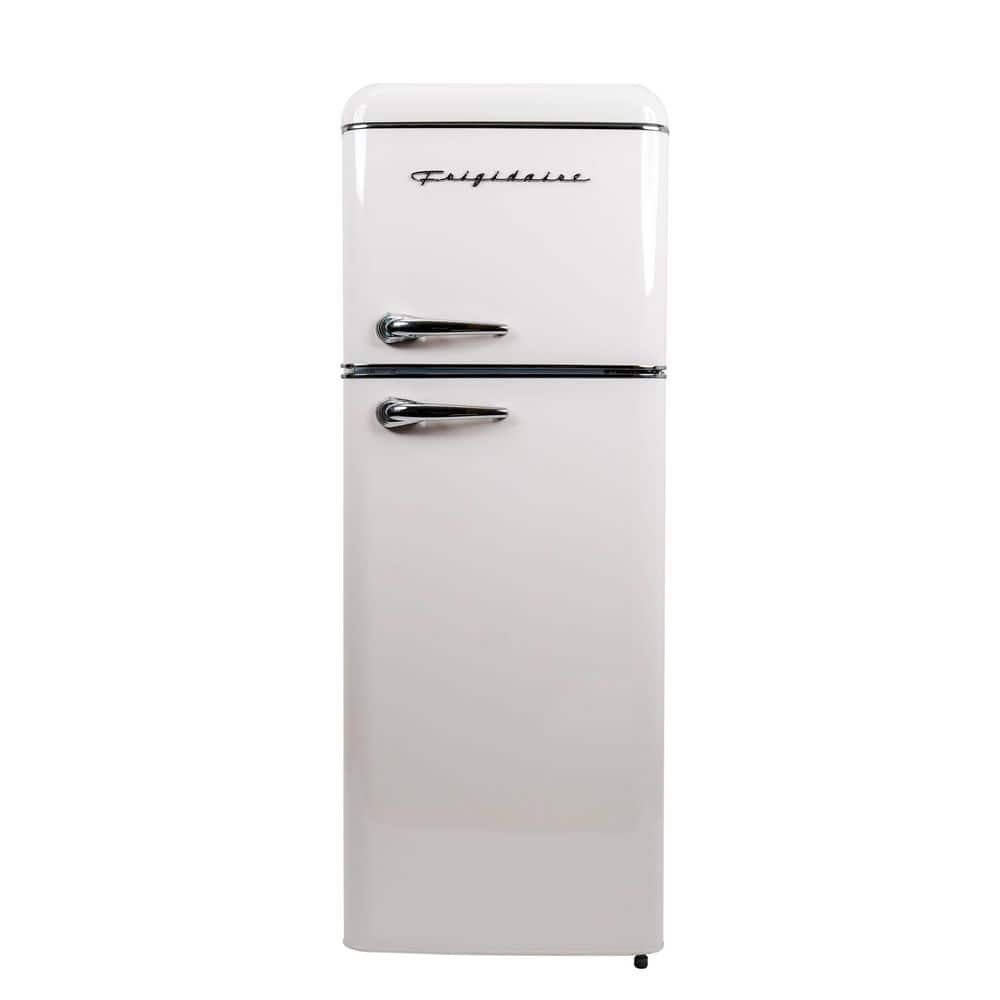 Frigidaire 7.5 cu. ft. Mini Fridge in Cream with Rounded Corners and Top Freezer
