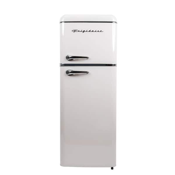 7.5 cu. ft. Mini Fridge in Cream with Rounded Corners and Top Freezer