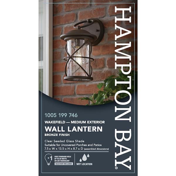 hampton bay wakefield wall lantern