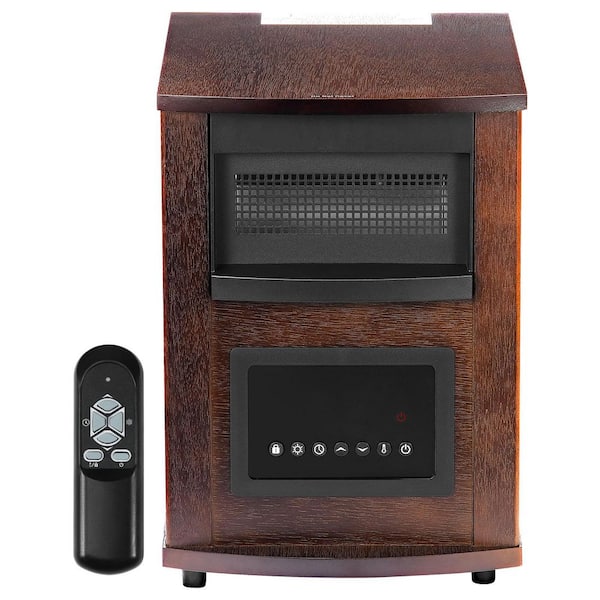 Electric 1500W Infrared Heater with Remote, LED Display, Adjustable Temp, 24H Timer for Patio, Bedroom, Living Room