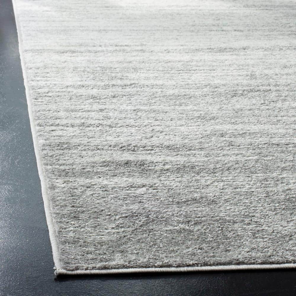 Adirondack Ivory/Silver Solid Color 12 ft. x 15 ft. Striped Area Rug - thumbnail 4