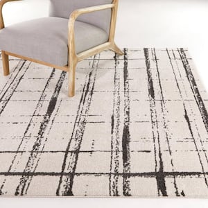 Cerio Charcoal 5 ft. x 7 ft. Abstract Area Rug