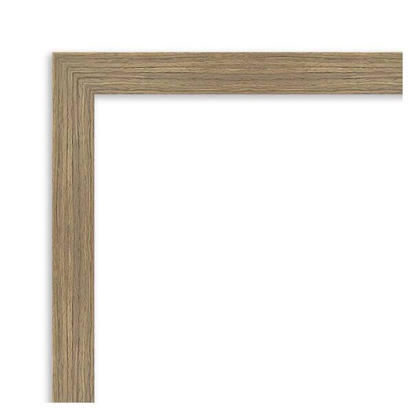 Amanti Art Woodgrain Stripe Mocha 26 in. x 26 in. Wood Framed Dry