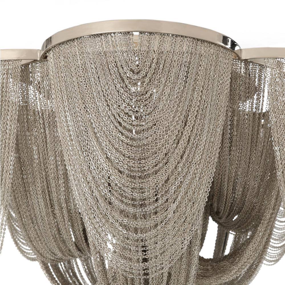 Chantilly 18" Polished Nickel 6-Light Flush Mount
