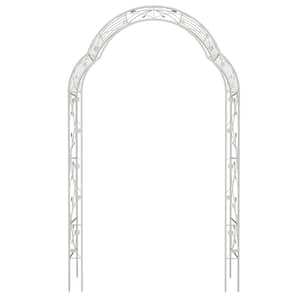 Versatile Elegance 98.4 in. x 59 in. Powder-Coated Iron 8-in-1 Arbor